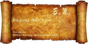 Bajcsy Mária névjegykártya