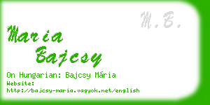 maria bajcsy business card